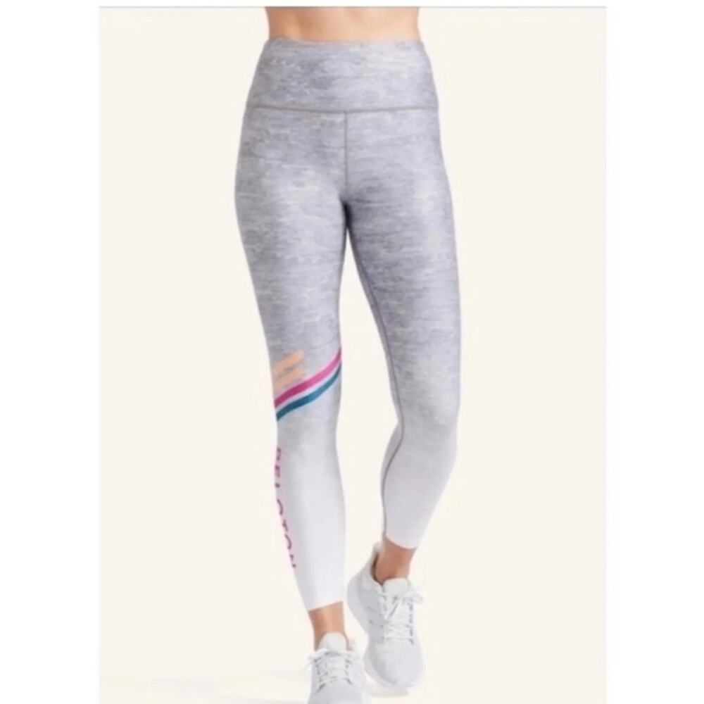 Peloton High Rise Roller Rink Gray Glitter Sparkle Leggings size XL